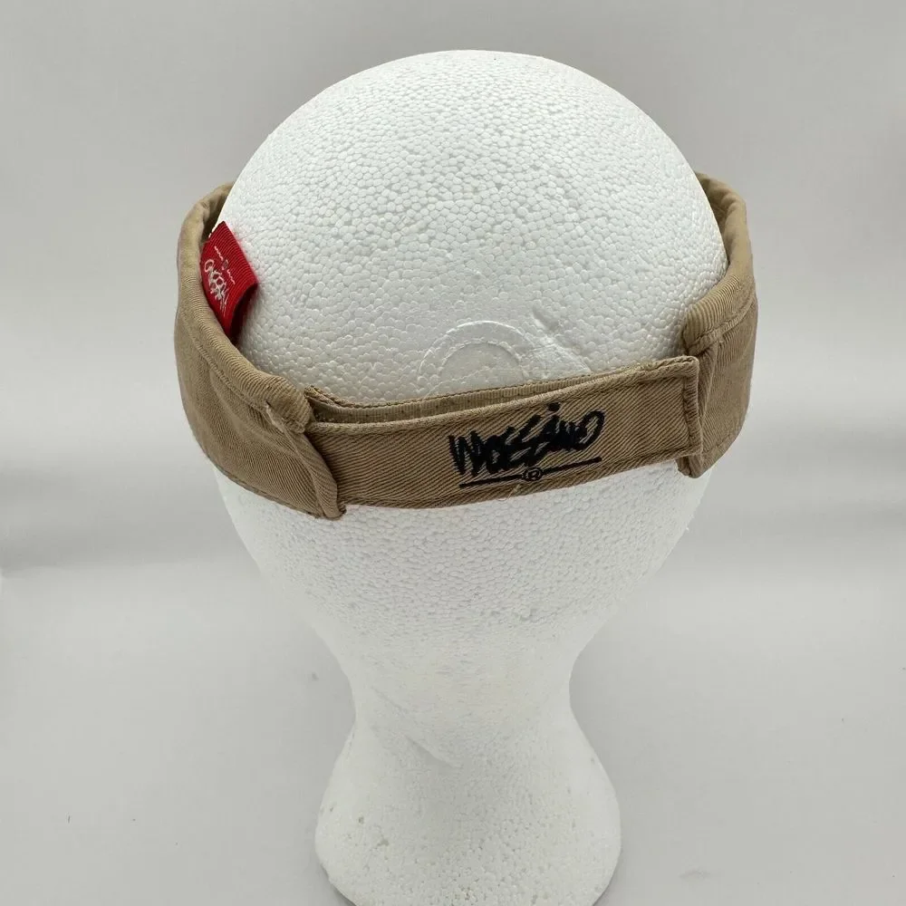 Vintage Mossimo Visor Cap Youth 8-20‎ Brown Logo Streetwear 90s Y2K Frosted Tips